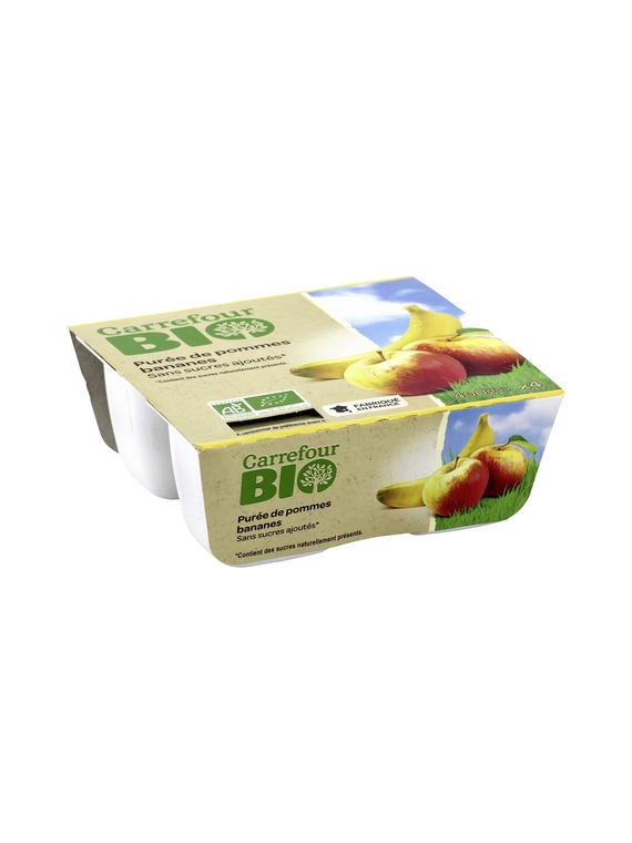 Compotes Pomme Banane CARREFOUR BIO