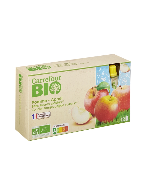 Compote de Pomme sans Sucres Ajoutés CARREFOUR BIO