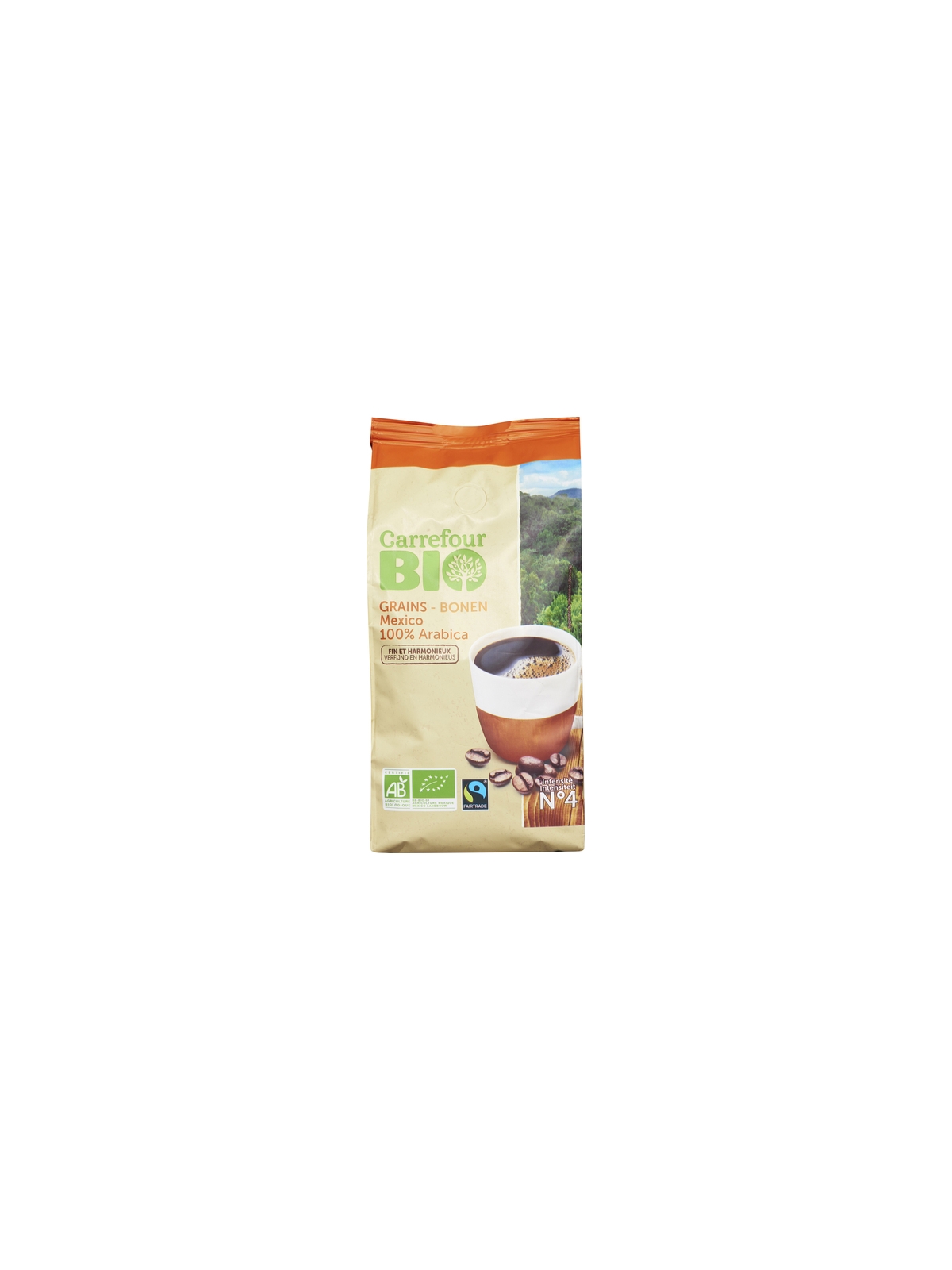 Café en grains fins & harmonieux CARREFOUR BIO