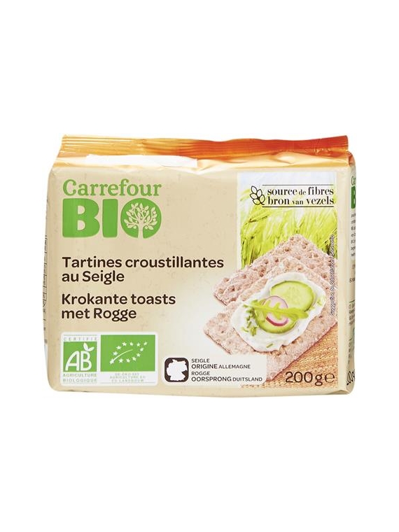 Tartines croustillantes au Seigle CARREFOUR BIO