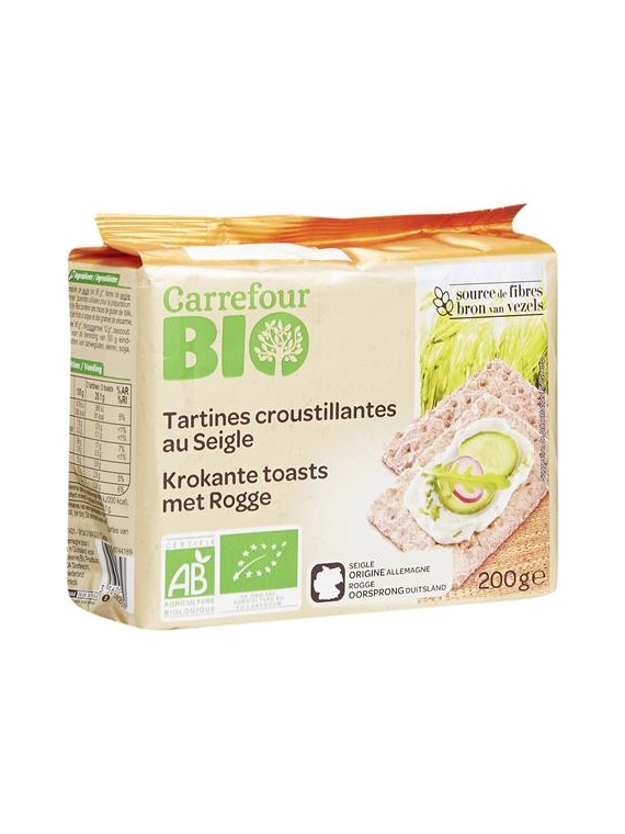 Tartines croustillantes au Seigle CARREFOUR BIO