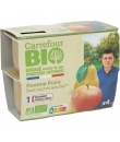 Compotes pomme poire sans sucres ajoutés CARREFOUR BIO