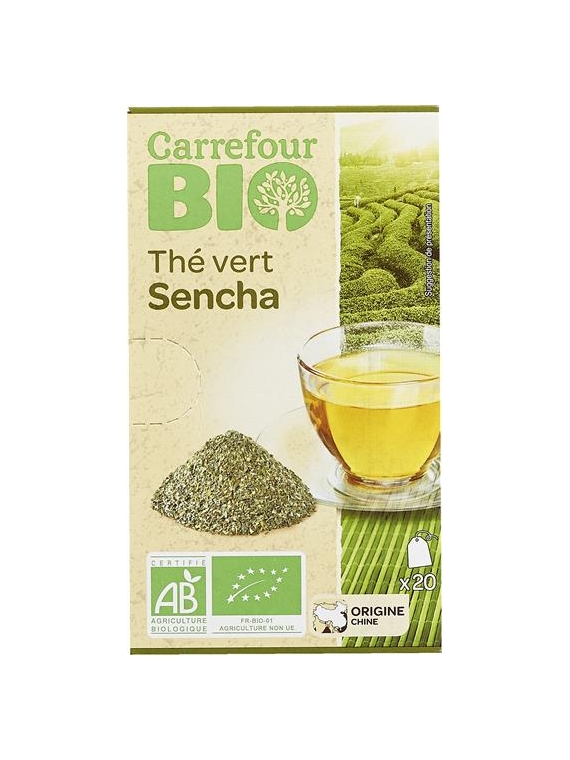 Thé bio vert Sencha CARREFOUR BIO