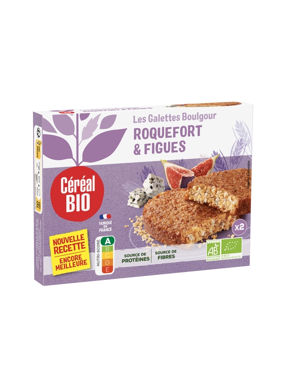 Galettes Boulgour au Roquefort et Figues CEREAL BIO