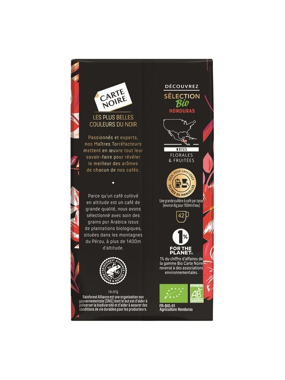 Café Moulu Honduras Bio CARTE NOIRE