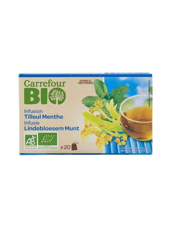 Infusion Tilleul Menthe CARREFOUR BIO