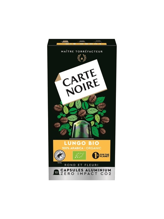Café Capsules Compatibles Nespresso Lungo Bio CARTE NOIRE