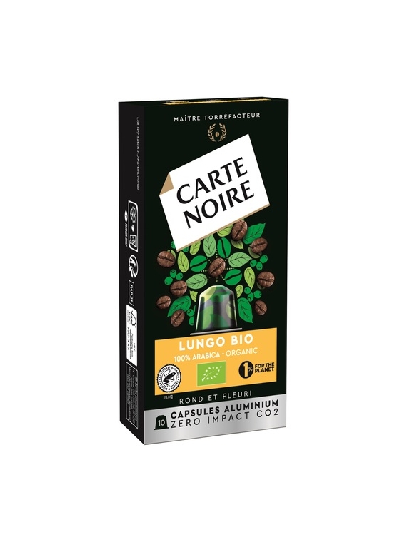 Café Capsules Compatibles Nespresso Lungo Bio CARTE NOIRE
