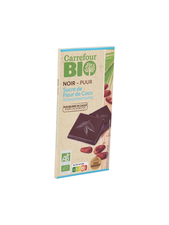 Tablette de Chocolat Noir au Sucre de Coco CARREFOUR BIO