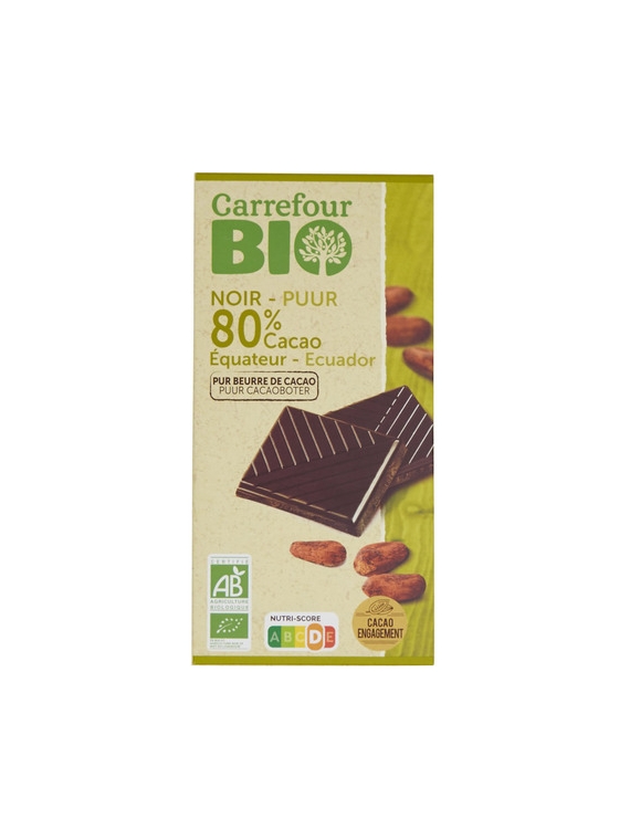 Tablette de Chocolat Noir CARREFOUR BIO