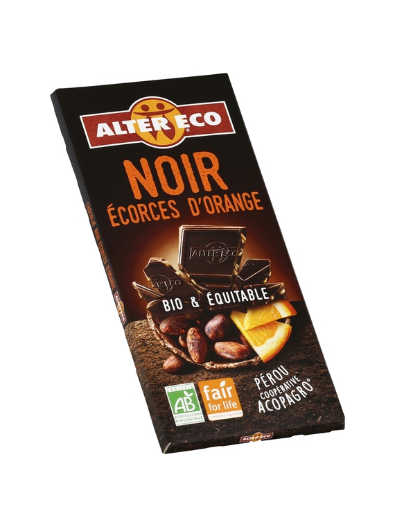 Chocolat Bio Noir Écorces D'Orange ALTER ECO