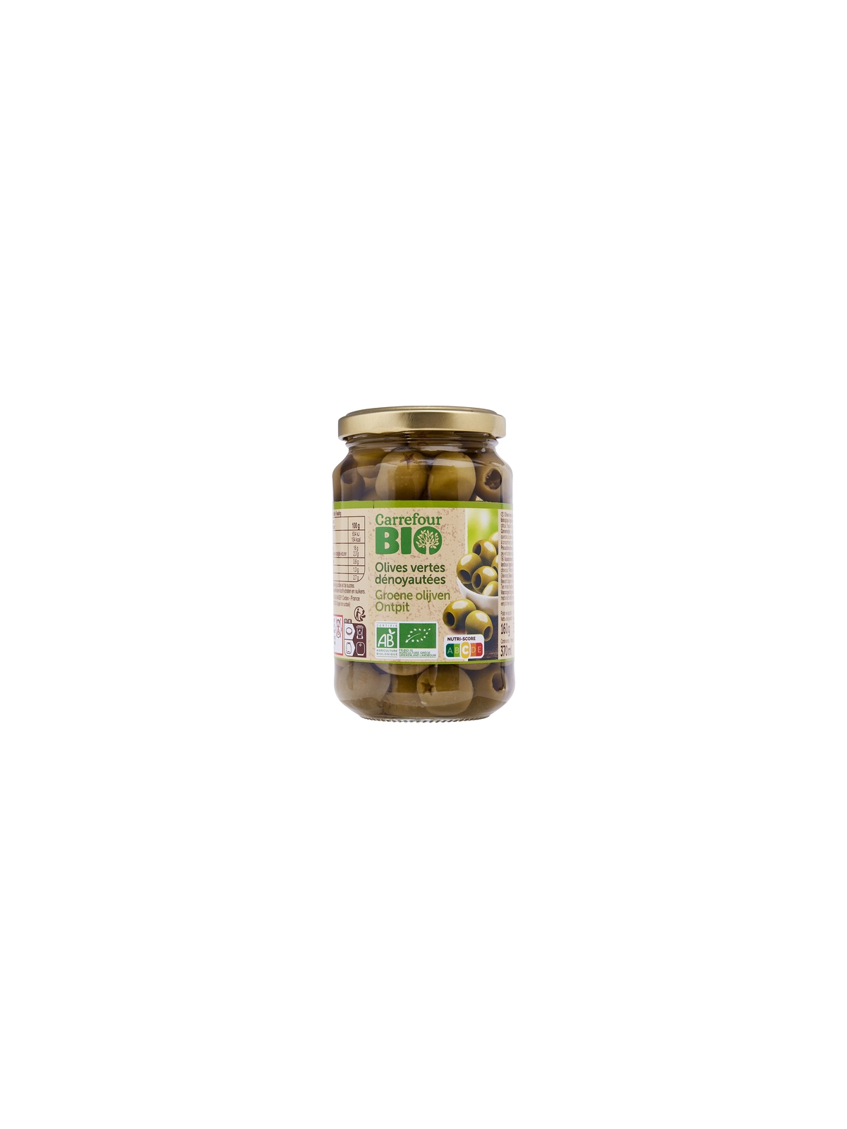 Olives Vertes Dénoyautées CARREFOUR BIO