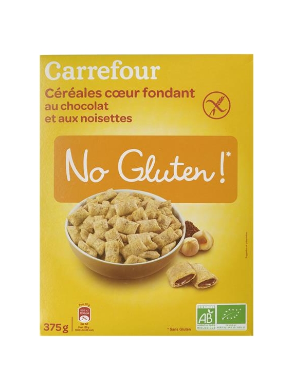 Céréales Cœur Fondant Chocolat & Noisettes CARREFOUR