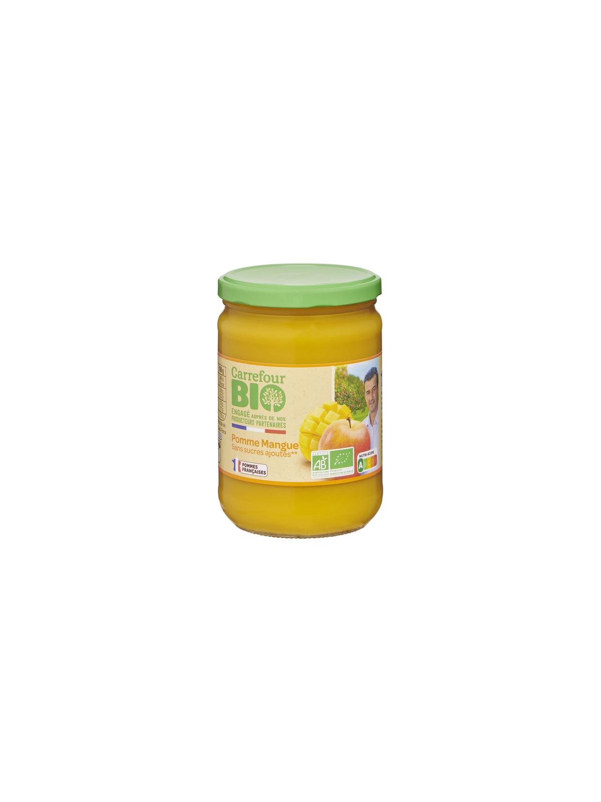 Compote Pomme Mangue sans Sucres Ajoutés CARREFOUR BIO