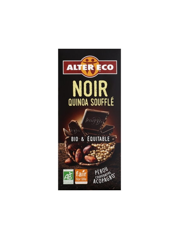 Chocolat Noir Quinoa Soufflé Bio ALTER ECO