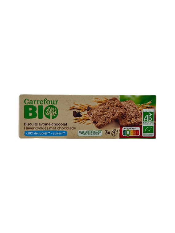 Biscuits Avoine Chocolat CARREFOUR BIO