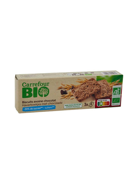 Biscuits Avoine Chocolat CARREFOUR BIO