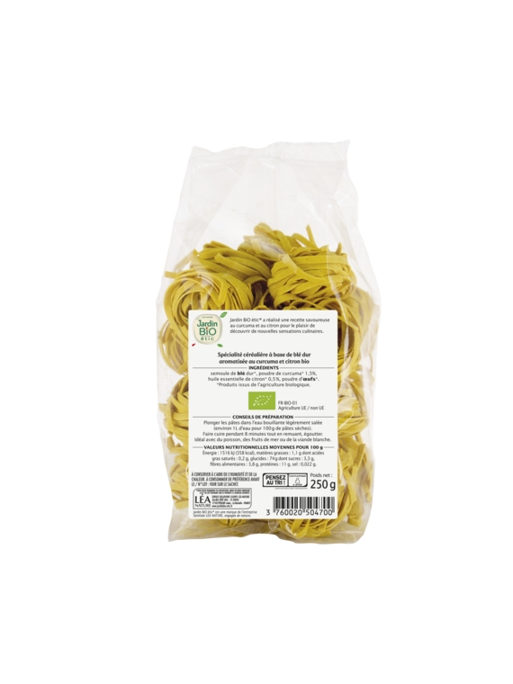 Pâtes Tagliatelles Curcuma Citron JARDIN BIO ETIC