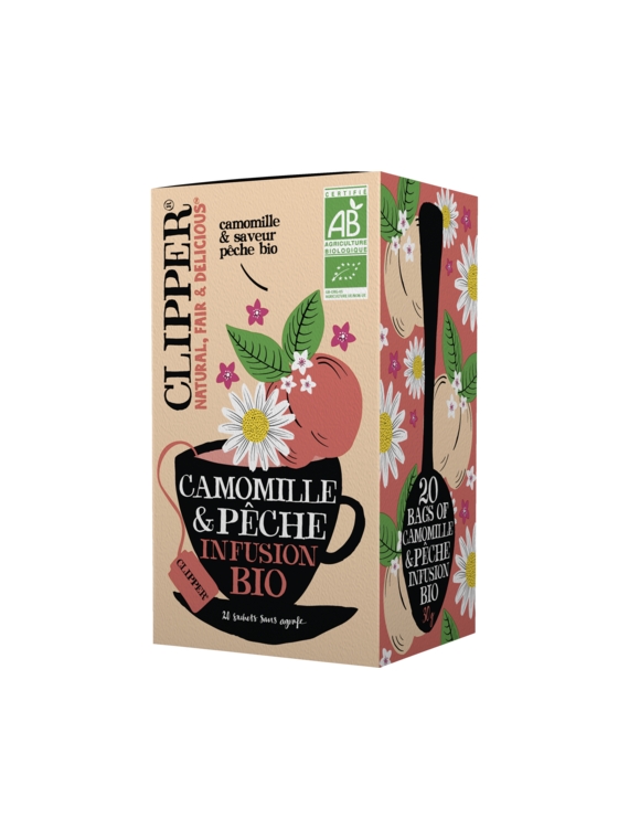 Infusion Camomille Pêche Bio CLIPPER