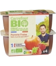 Compote Pomme Fraise Sans Sucres Ajoutés CARREFOUR BIO