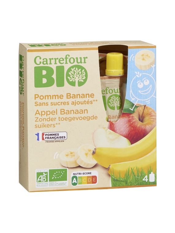 Compotes Pomme Banane CARREFOUR BIO