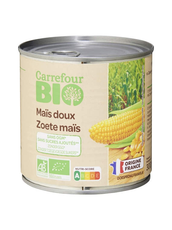 Maïs Doux sans Sucres Ajoutés CARREFOUR BIO